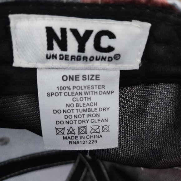 NYC Underground silver cap / hat with flower design woman's - Picture 5 of 5